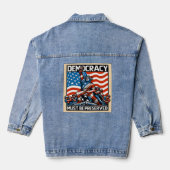 Geen koning redt de democratie denim jacket (Achterkant)