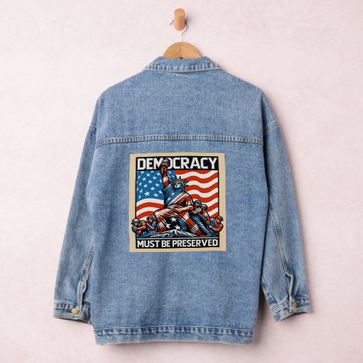 Geen koning redt de democratie denim jacket (Hangar)