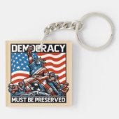 Geen koning redt de democratie sleutelhanger (Achterkant)