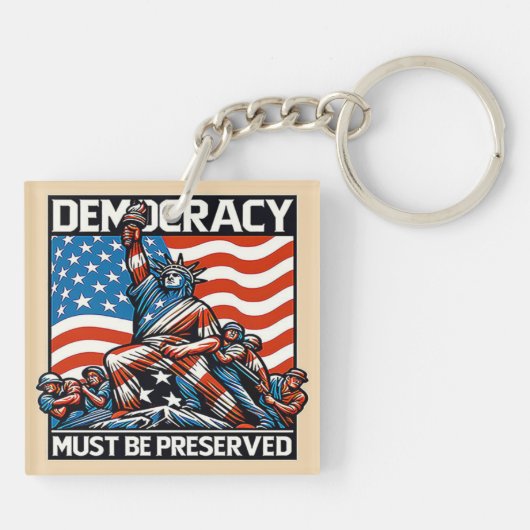 Geen koning redt de democratie sleutelhanger (Achterkant)