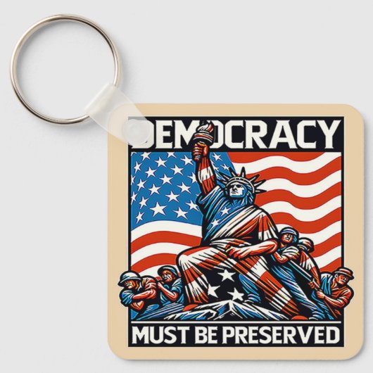 Geen koning redt de democratie sleutelhanger (Voorkant)