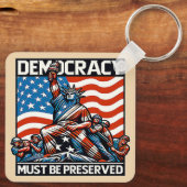 Geen koning redt de democratie sleutelhanger (Achterkant)