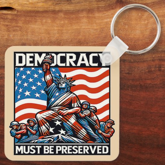 Geen koning redt de democratie sleutelhanger (Achterkant)