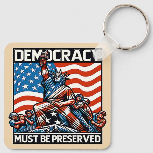 Geen koning redt de democratie sleutelhanger (Achterkant)