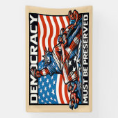 Geen koning redt de democratie spandoek (Verticaal)