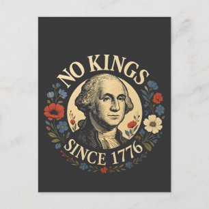 Geen Koning Sinds 1776 Amerikaanse Democratie Prot Feestdagenkaart