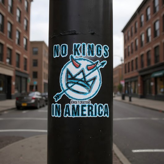 Geen Koning Turq Sticker