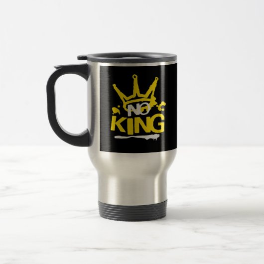 Geen Koning Vintage Stijl Reisbeker (Links)
