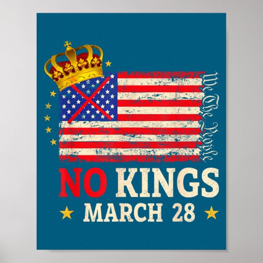 Geen koningen 28 maart 2026 geen koningendag Ameri Poster (Voorkant)