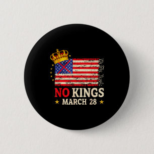 Geen koningen 28 maart 2026 geen koninginnedag us ronde button 5,7 cm