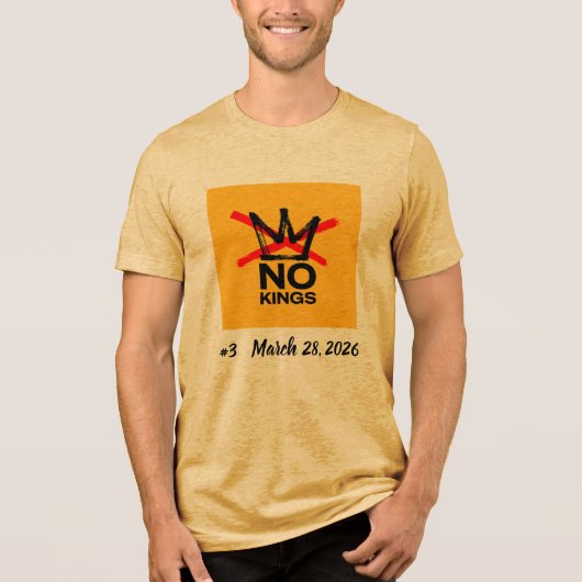 Geen Koningen 3 Tri-Blend Shirt (Voorkant)