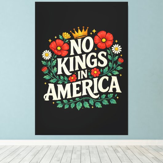 Geen Koningen Amerika Canvas Afdruk (Insitu (Houten vloer))