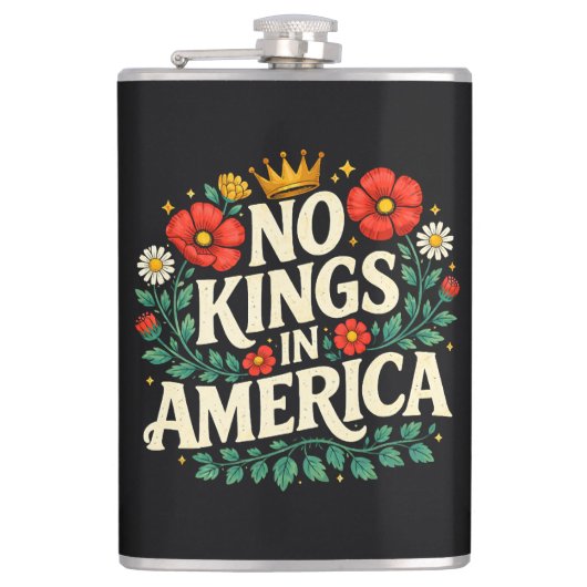 Geen Koningen Amerika Heupfles (Voorkant)