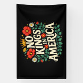 Geen Koningen Amerika Spandoek (Verticaal)