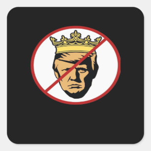 Geen Koningen Anti Creatief Klassiek Ontwerp Vierkante Sticker