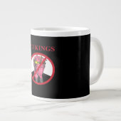 Geen Koningen Anti Creatieve Grafische Stijl Grote Koffiekop (Voorkant rechts)