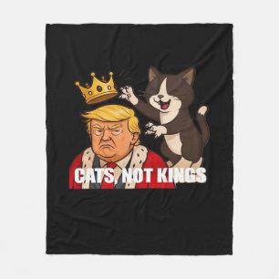 Geen Koningen Anti Katten Grappige Klassieke Stijl Fleece Deken