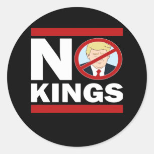 Geen Koningen Anti Klassiek Minimaal Schoon Ronde Sticker