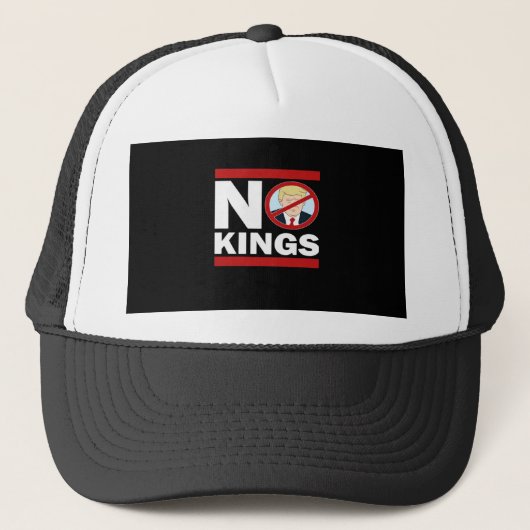 Geen Koningen Anti Klassiek Minimaal Schoon Trucker Pet (Voorkant)