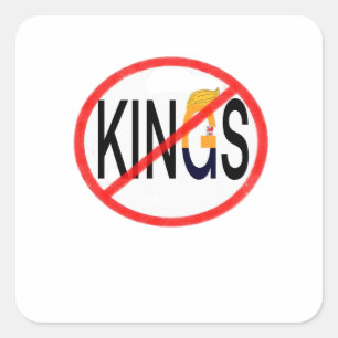 Geen Koningen Anti Klassiek Minimaal Schoon Vierkante Sticker