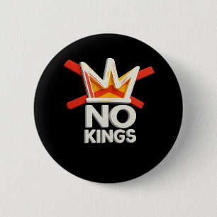 Geen Koningen Anti Minimaal Schoon Design Ronde Button 5,7 Cm