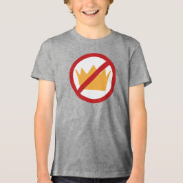 GEEN KONINGEN! Anti-Trump Aanpasbaar Tri-Blend Shirt