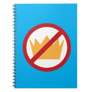 GEEN KONINGEN! anti-Trump blauw Notitieboek