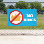 GEEN KONINGEN! anti-Trump blauw Spandoek (Insitu)