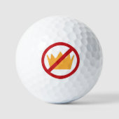 GEEN KONINGEN! anti-Trump Golfballen (Voorkant)