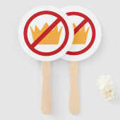 GEEN KONINGEN! anti-Trump Handwaaier (Voorkant en achterkant)