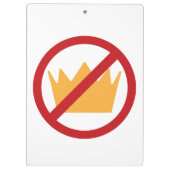 GEEN KONINGEN! anti-Trump Klembord (Achterkant)