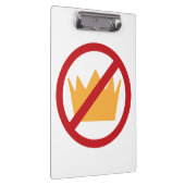 GEEN KONINGEN! anti-Trump Klembord (Rechts)