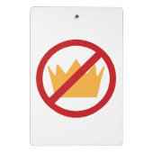 GEEN KONINGEN! anti-Trump Mini Klembord (Achterkant)