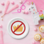 GEEN KONINGEN! anti-Trump Papieren Bordje (Feest)