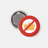 GEEN KONINGEN! Anti-Trump Pro-democratie Rood Magneet (Voorkant / Achterkant)