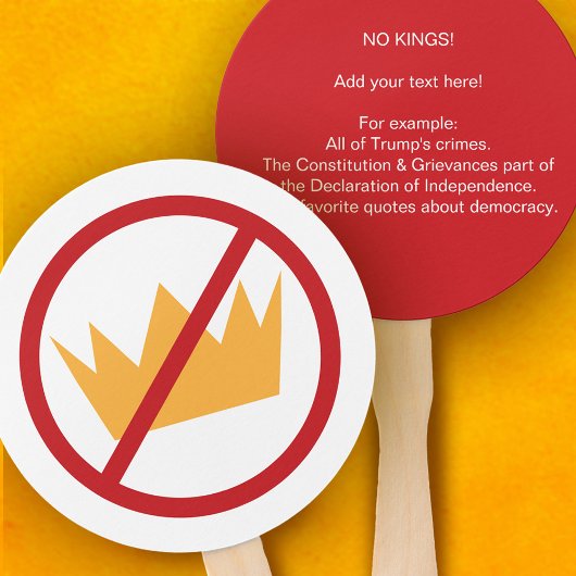 GEEN KONINGEN! Anti-Trump-protestdag Handwaaier