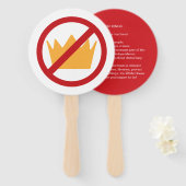 GEEN KONINGEN! Anti-Trump-protestdag Handwaaier (Voorkant en achterkant)