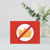GEEN KONINGEN! Anti-Trump Red Briefkaart (Staand voorkant)