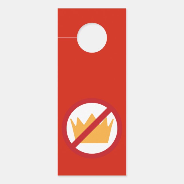 GEEN KONINGEN! Anti-Trump Red Deurhanger (Voorkant)