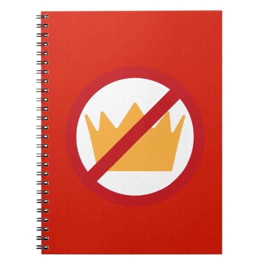 GEEN KONINGEN! Anti-Trump Red Notitieboek (Voorkant)