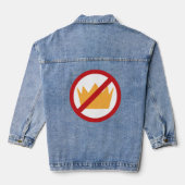 GEEN KONINGEN! Anti-Trump (terug) Denim Jacket (Achterkant)