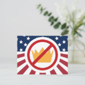 GEEN KONINGEN! anti-Trump vlag Briefkaart (Staand voorkant)