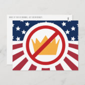 GEEN KONINGEN! anti-Trump vlag Briefkaart (Voorkant / Achterkant)
