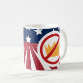 GEEN KONINGEN! anti-Trump vlag Koffiemok (Voorkant rechts)