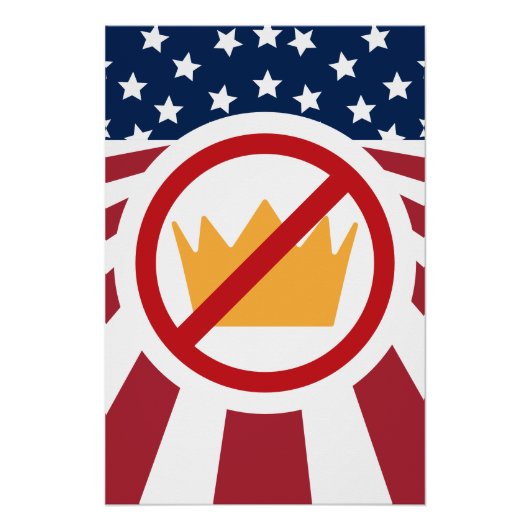 GEEN KONINGEN! anti-Trump vlag Perfect Poster (Voorkant)