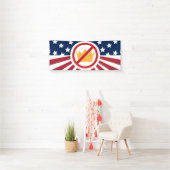 GEEN KONINGEN! Anti-Trump vlag Spandoek (Insitu)