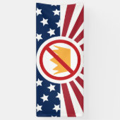 GEEN KONINGEN! Anti-Trump vlag Spandoek (Verticaal)