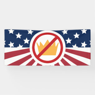GEEN KONINGEN! Anti-Trump vlag Spandoek