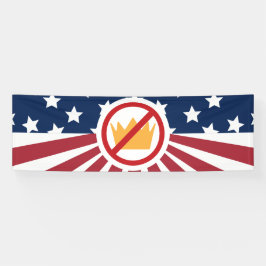 GEEN KONINGEN! anti-Trump vlag Spandoek