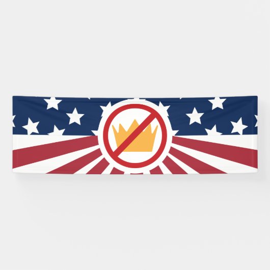 GEEN KONINGEN! anti-Trump vlag Spandoek (Horizontaal)